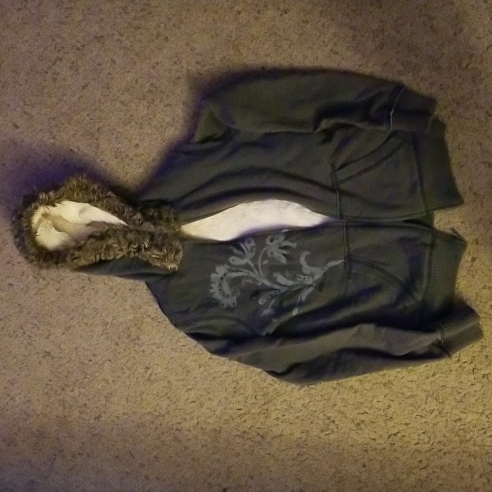 Green fleece lined jacket